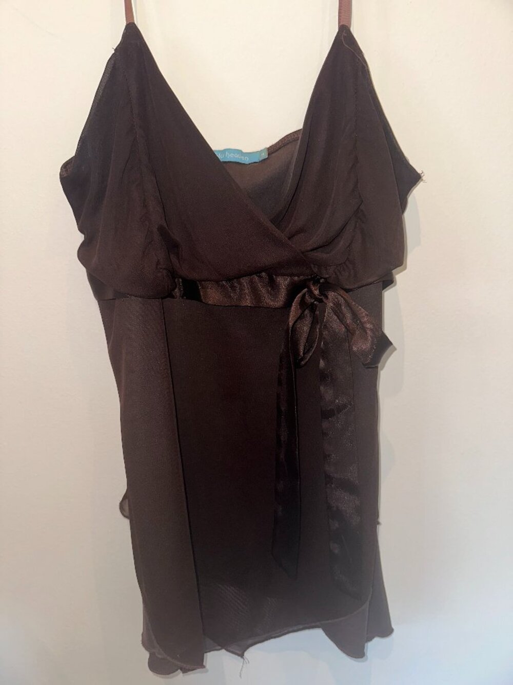 Blu Heaven Brown Mesh Y2K Top